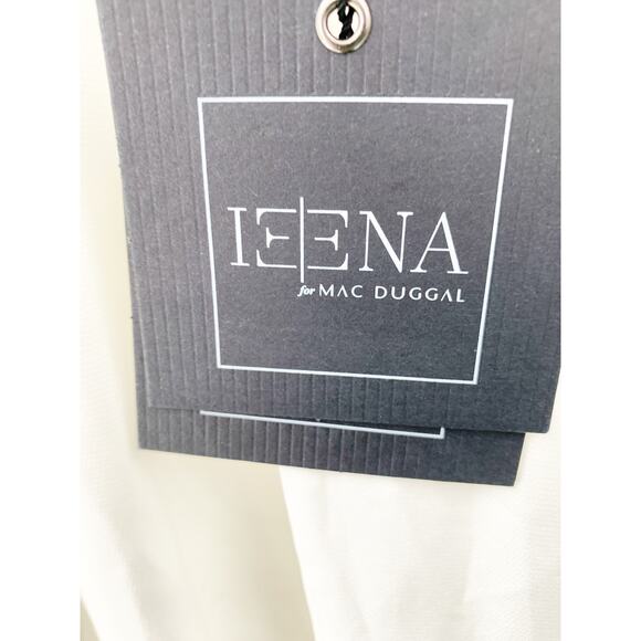 MAC DUGGAL Dress Size 2 Evening Gown White Classic A-Line V-Neck NEW Pockets - Picture 4 of 8